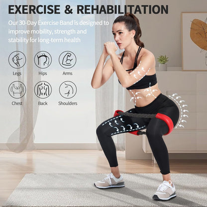 Hip Core System, Loop Resistance Bands for Workout, Glute Workout Bands to Stretch and Strengthen Legs, Butt, HIPS, Thighs and Glutes, Elastic Exercise Equipment for Women, Men
