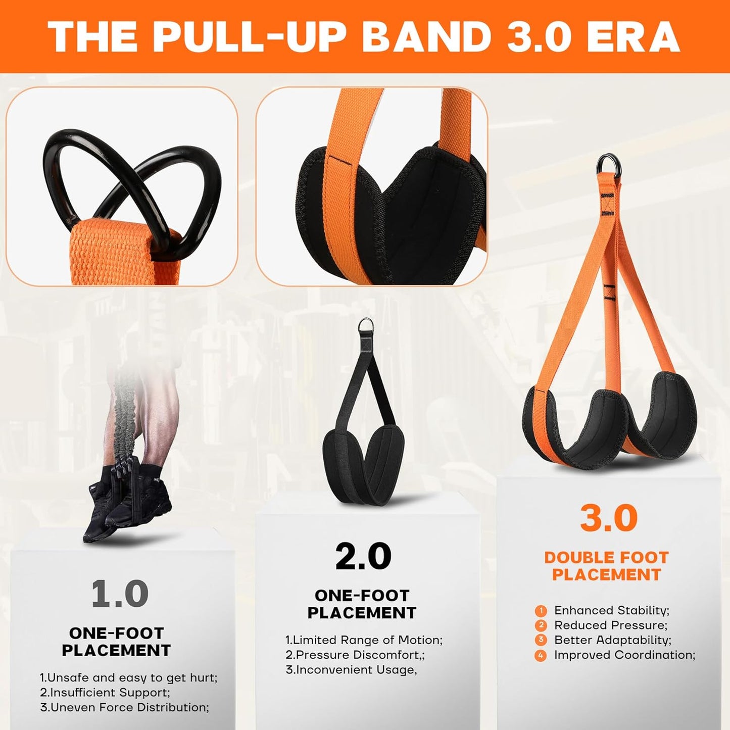 Pull Up Assistance Bands, Resistance Bands for Pull Up Bar Workout, Adjustable Heavy Duty Pull Up Assist Equipment with 4 Assistance Bands, Home Gym Fitness Exercise Strength Training