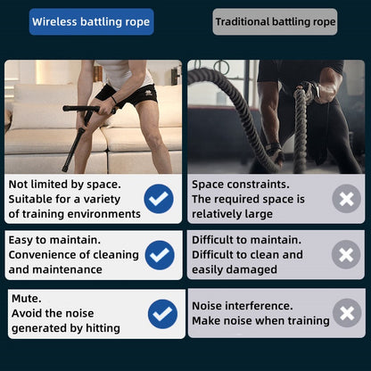 Wireless Battling Rope, Muscle rope strength training, Mute, No time or place restrictions, Workout, Home Gym