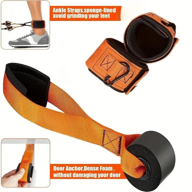 Resistance Bands, Exercise Bands，Resistance Bands for Working Out, Work Out Bands with Handles for Men and Women Fitness, Strength Training Home Gym Equipment